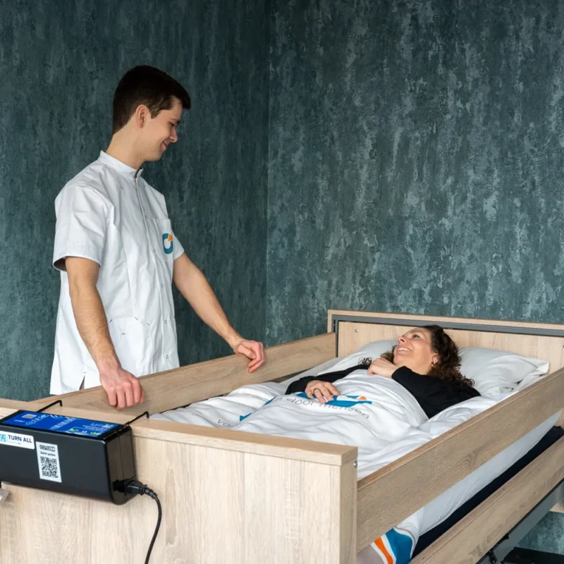 Turn All Wisselligging systeem. Liggen en positioneren is belangrijk tegen decubitus.