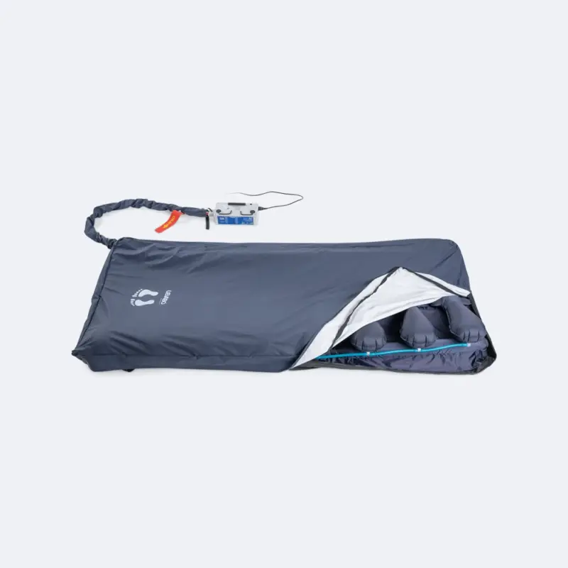 Turn All wisselligsysteem tegen decubitus. Een juiste drukverdeling is belangrijk. Een juiste ligpositie helpt met doorslapen.