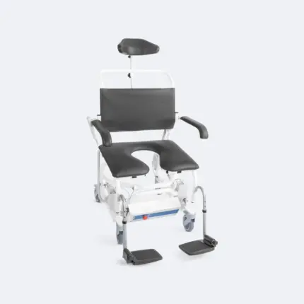 Solid douche-toiletstoel voor zorgvragers met overgewicht