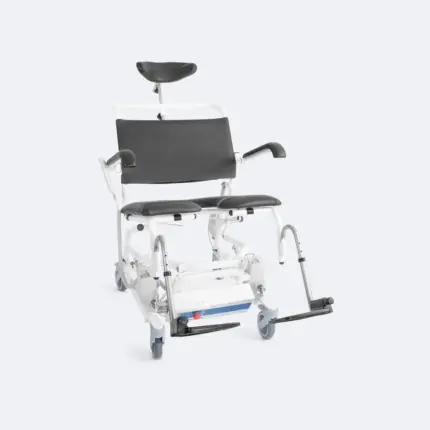 Solid douche-toiletstoel voor zorgvragers met overgewicht