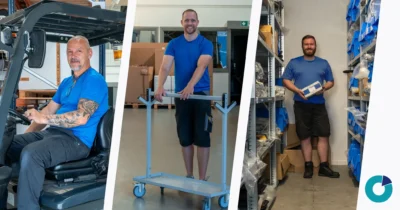 Maak kennis met ons hardwerkende logistieke team! Op de foto van links naar rechts zijn Sead, Samuël en Jordan.