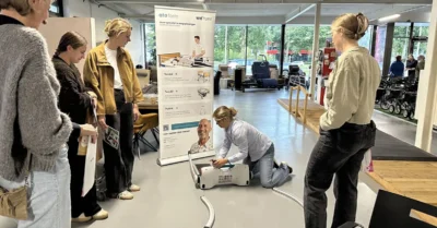 Demonstratie op een ergo avond in Breda. Chantal demonstreert hier een Raizer 2