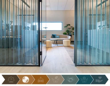 MVO bij ATO - Pijler 2: Duurzame werkomgeving & milieu. Op de foto een kijkje op de Marketing van ATO een prettige werkplek.